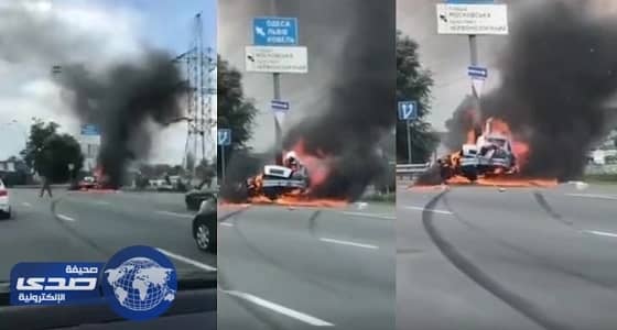 بالفيديو.. سائق ينجو من الموت بأعجوبة