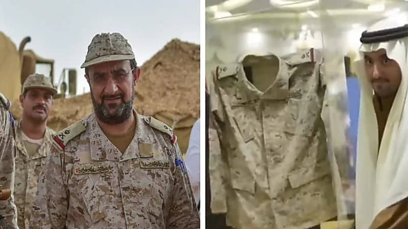 بالصور.. أمير عسير يوجه بوضع سُترة الشهيد الفريق "عبدالرحمن أبوجرفة" في مدخل الإمارة 