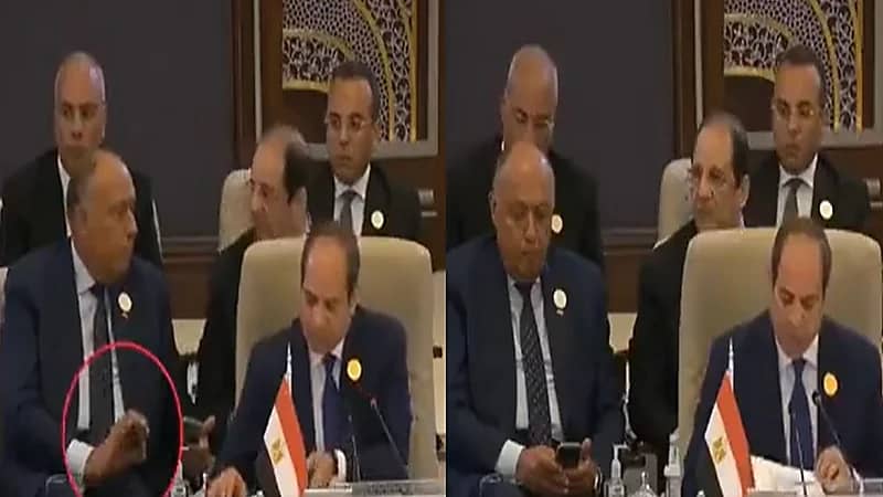 وزير خارجية مصر يشير للسيسي بالتزامه بوقت إلقاء كلمته (فيديو)