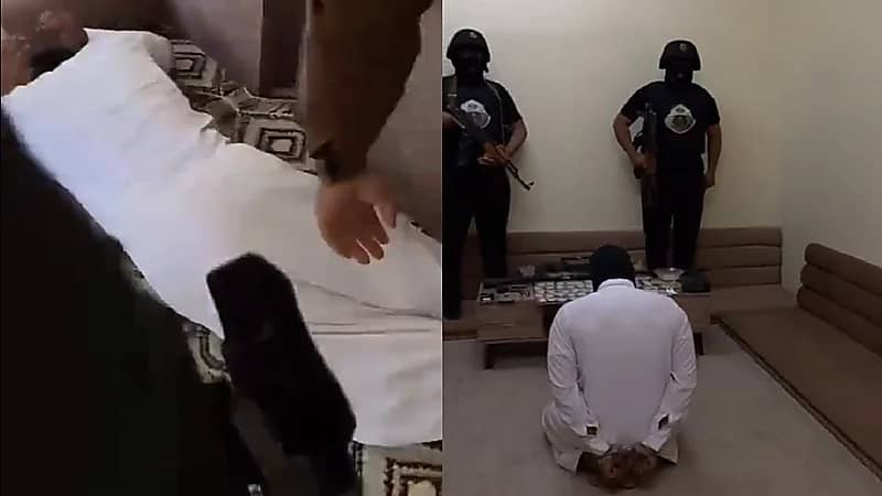 لحظة القبض على مواطن داخل منزل اتخذه وكرا لترويج المخدرات (فيديو)