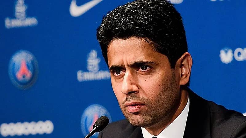 الخليفي غاضبا بعد إعادة انتخابه رئيسًا لرابطة الأندية الأوروبية