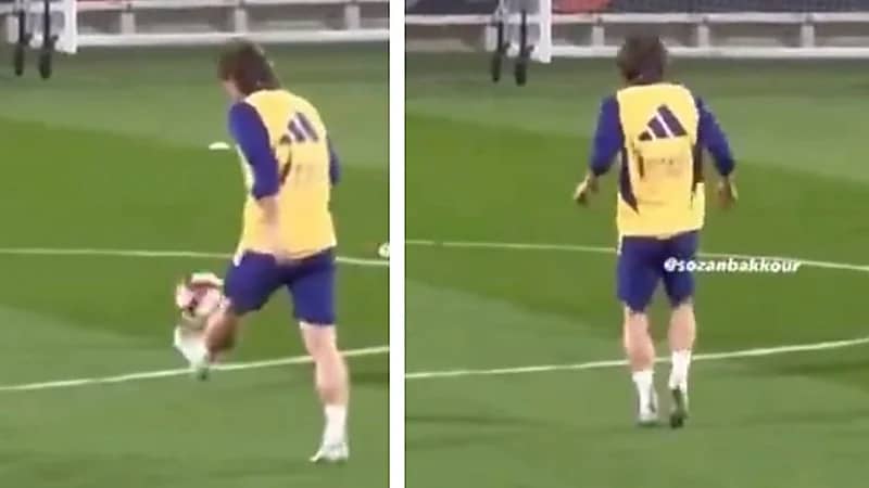 مودريتش يستعرض مهاراته في ملعب النصر .. فيديو