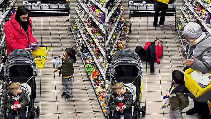 سيدة تتفاعل مع نوبة غضب طفلها بطريقة غير متوقعة .. فيديو