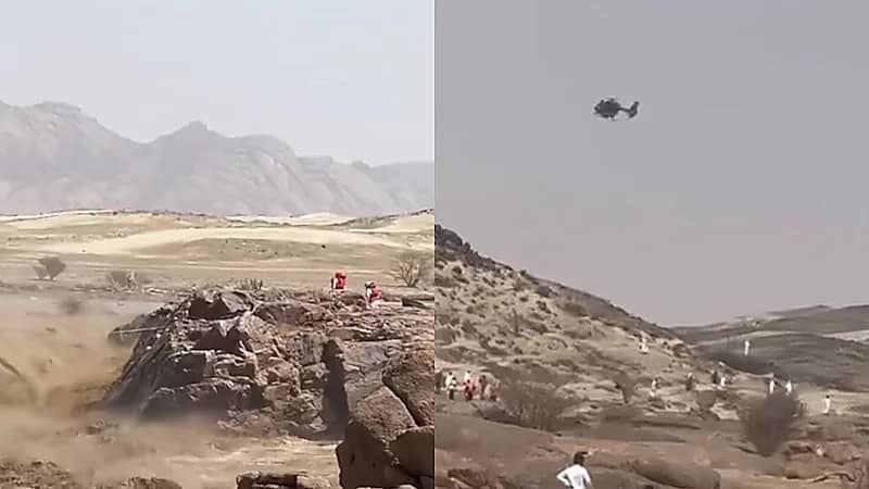 طائرة عمودية تنقذ محتجزين في شمال بيشة بسبب السيول    .. فيديو