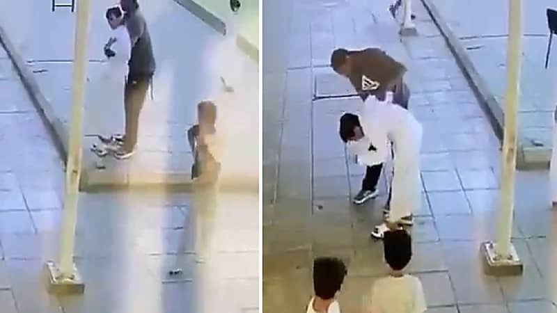 معلم ينقذ طالب من الاختناق في تبوك .. فيديو