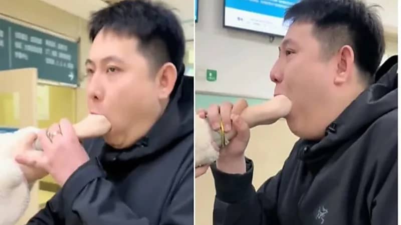 مزحة تنقلب إلى كارثة: يد فتاة تعلق في فم صديقها.. فيديو