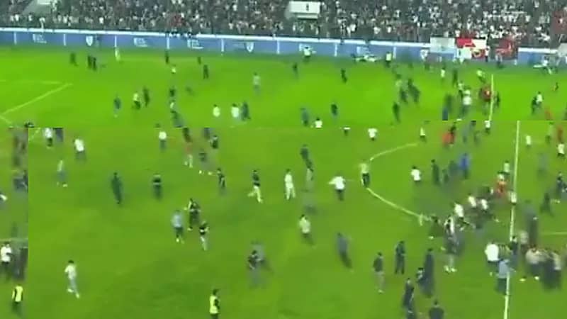 أحداث شغب في إحدى مباريات الدوري العراقي .. فيديو