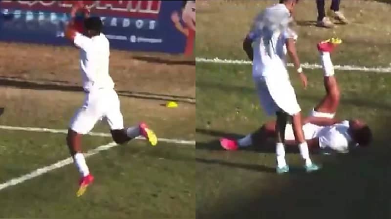 لاعب برازيلي يتعرض لإصابة خطيرة أثناء تقليده احتفال لرونالدو .. فيديو