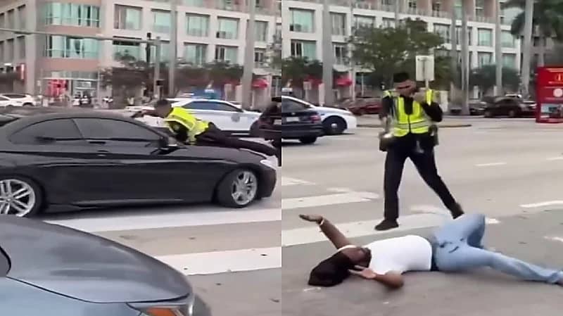 رجل مرور في ميامي يطلق النار على سائق رفض التوقف .. فيديو