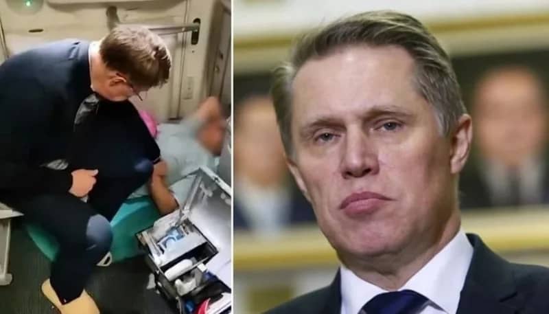 وزير الصحة الروسي ينقذ حياة راكب على متن الطائرة .. فيديو