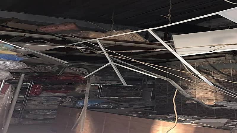 بلدية غرب الدمام تباشر حادث انهيار سقف بمغسلة ملابس