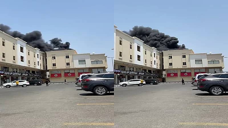 اندلاع حريق في محل بمجمع تجاري بجدة.. فيديو