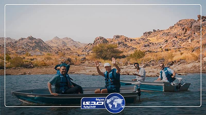 وزير السياحة يقود قارب تجديف بسد ترج في تنومة.. فيديو