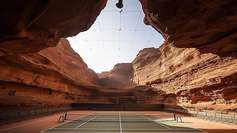ملاعب التنس في العلا تخطف أنظار العالم.. صور