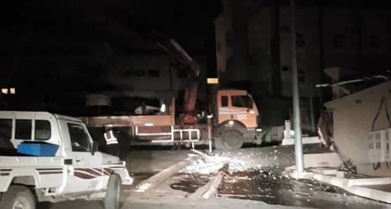 الأمطار تقطع الكهرباء عن مناطق في أحد رفيدة