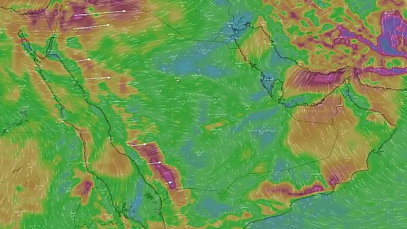 "المسند": مرور منخفض جوي متوسطي ونزول ندف من الثلوج