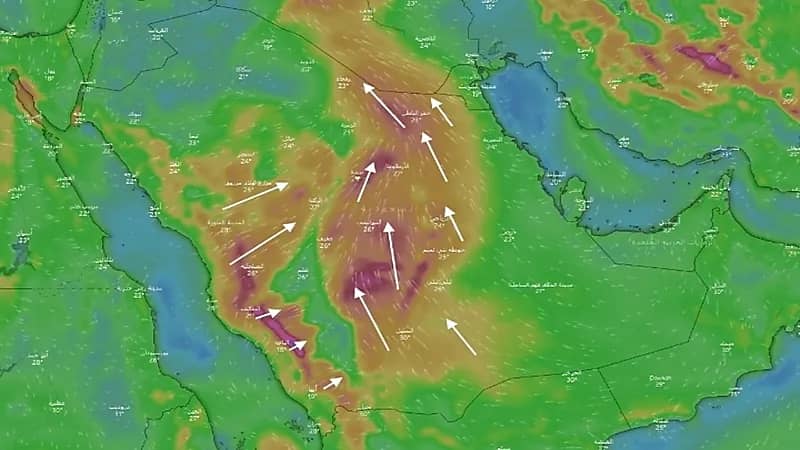 "المسند" يتوقع تشكل سحب متفرقة وأجواء غير مستقرة