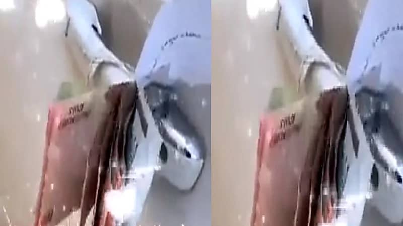 بالفيديو.. فتاة توثق وضع شاب سنابه ومبلغ مالي على باب سيارتها