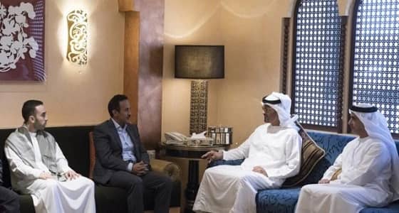 نجل الرئيس اليمني السابق يظهر لأول مرة برفقة محمد بن زايد