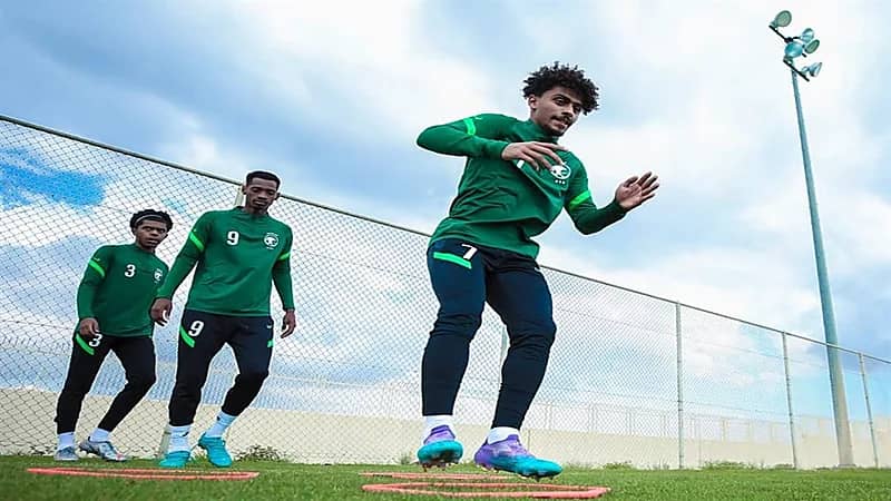 الأخضر الشاب يتأهب لمواجهة فلسطين 