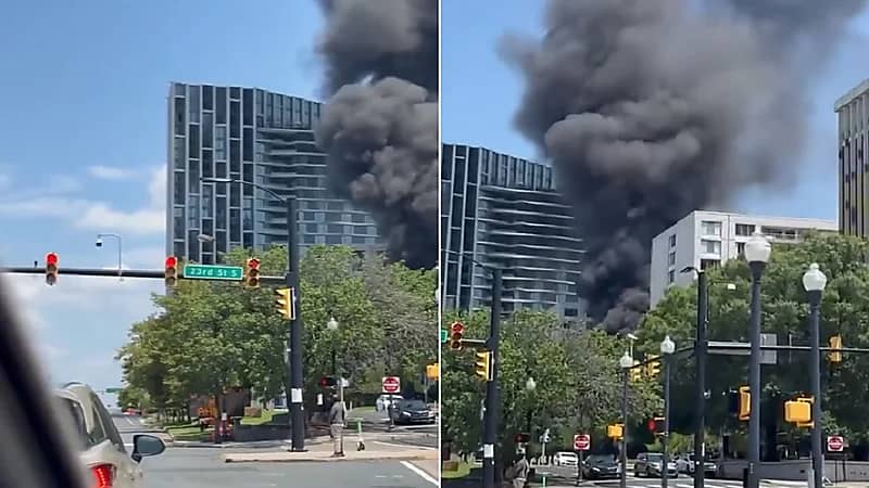 انفجار سيارة في قلب واشنطن .. فيديو