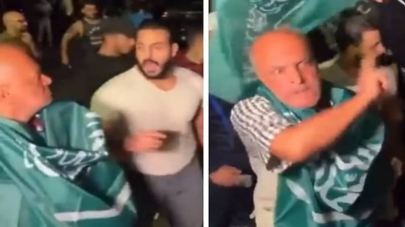 شاهد.. لبنانيون يتظاهرون بأعلام المملكة تعبيرا عن رفضهم لتصريحات قرداحي المسيئة  