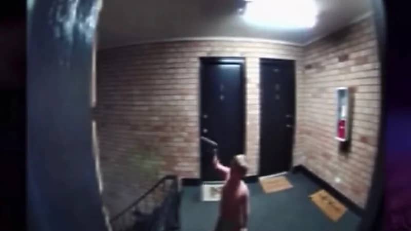 بالفيديو.. طفل رضيع يتجول بمسدس محشو ويسحب الزناد نحو وجهه