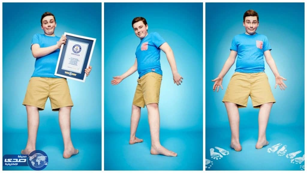 بالفيديو والصور.. إنكليزي يدخل موسوعة غينيس لتحطيمه الارقام القياسية في لف القدم