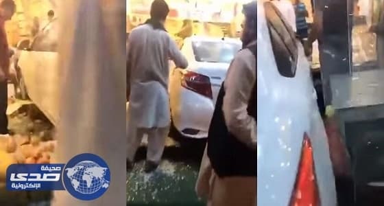 بالفيديو.. حقيقة اقتحام سيارة تقودها امرأة لسوق خضار في بيشة