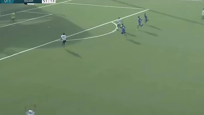 لحظة اقتحام لاعب بديل الملعب ليمنع الكرة من دخول المرمى .. فيديو