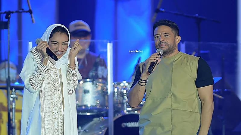 فيديو.. زينة عماد ومحمد حماقي يشعلان مسرح جدة