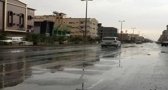 هطول أمطار على تبوك