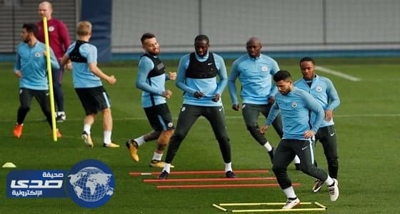 " أجويرو " في تدريبات مانشستر سيتي بعد تعافيه من الإصابة