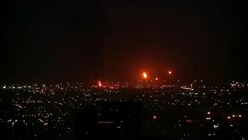 استمرار حريق مصفاة طهران وانفجار خزان