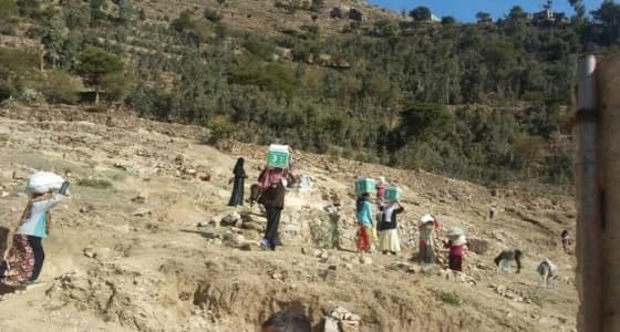 بالصور.. مركز الملك سلمان للإغاثة يوزع 5 آلاف سلة غذائية في تعز