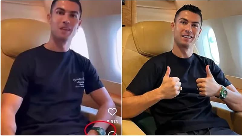 سعرها 780 ألف دولار.. رونالدو يظهر بساعة جديدة بطابع سعودي