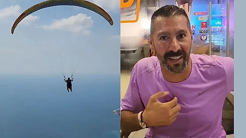 سقوط طائرة شراعية يودي بحياة طيارها بطريقة مأساوية .. فيديو