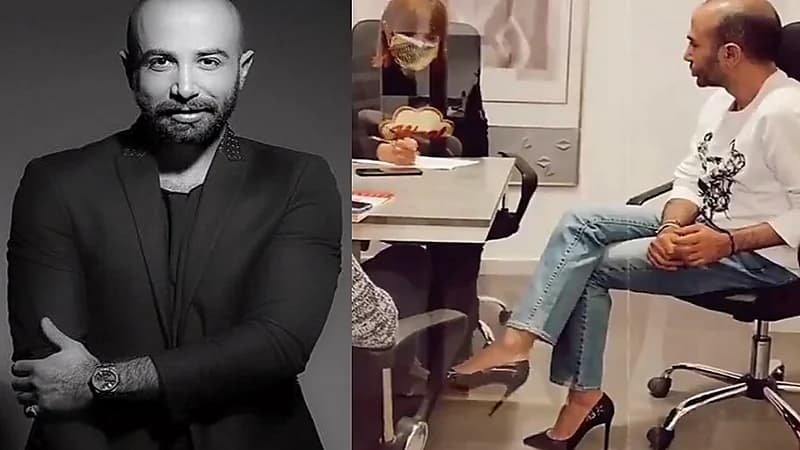 شاهد.. خبير تجميل لبناني يرتدي الكعب العالي ويثير الجدل
