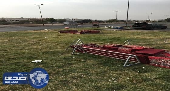 بالصور.. إزالة الجلسات غير النظامية من الأماكن العامة بالطائف