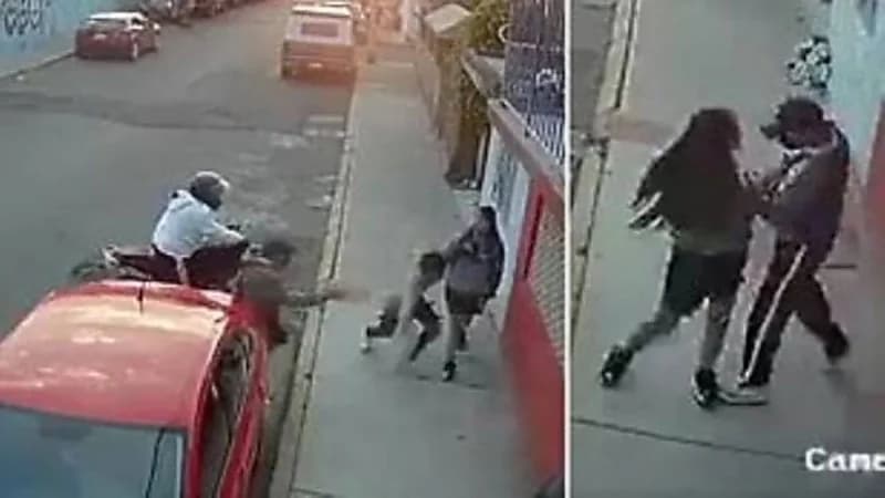 شاهد.. شاب يتخلى عن حبيبته أثناء تعرضهما للسرقة من قبل لصين