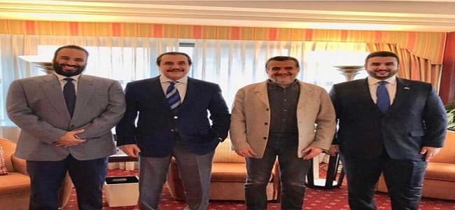 صورة تجمع ولي العهد والأمير محمد بن فهد في نيويورك