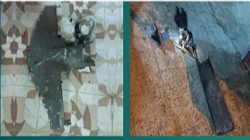 تضرر عدد من المنازل بأحد المسارحة جراء اعتراض طائرة مسيرة حوثية