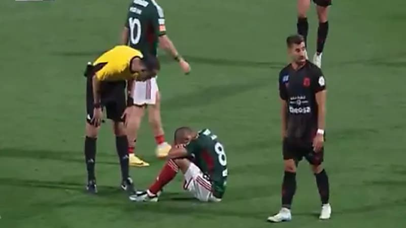 بكاء المالكي لحظة خروجه مصابا بلقاء الاتفاق والرياض.. فيديو