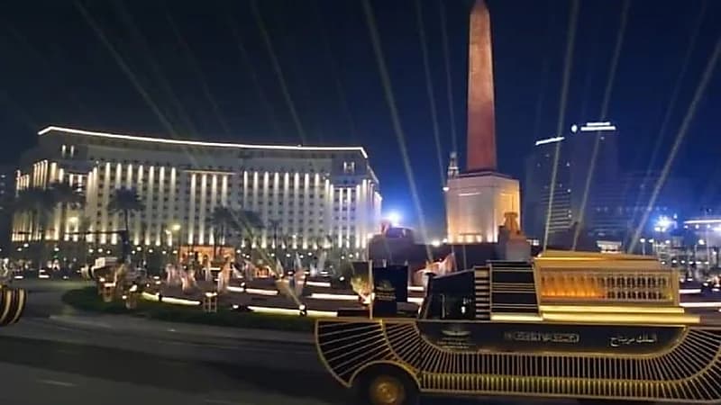 بالفيديو.. مشاهد مبهرة لموكب المومياوات الملكية