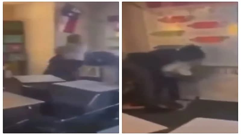 شاهد.. شجار بين طالبين ينتهي بإطلاق نار 