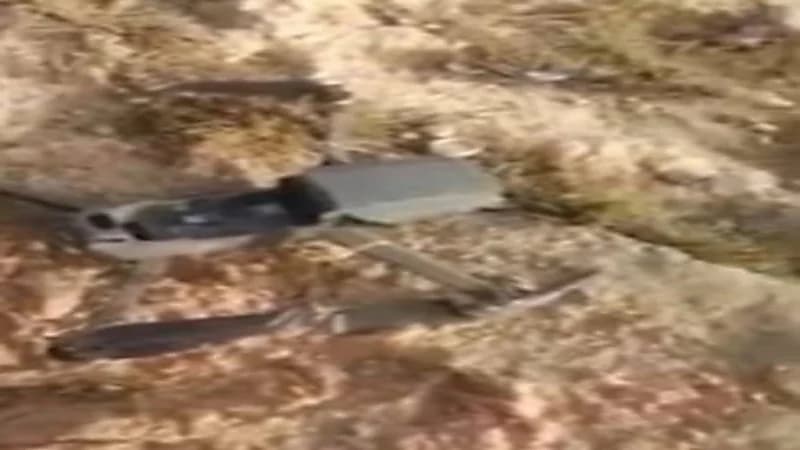 شاهد.. إسقاط طائرة حوثية مفخخة في صعدة 