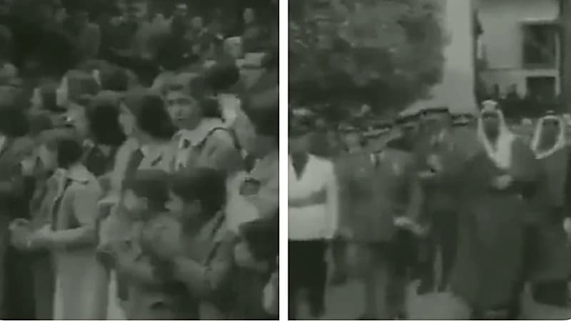 ظهور نادر للملك سعود أثناء زيارته الأندلس.. فيديو