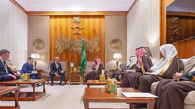 ولي العهد يبحث آفاق التعاون البرلماني مع روسيا