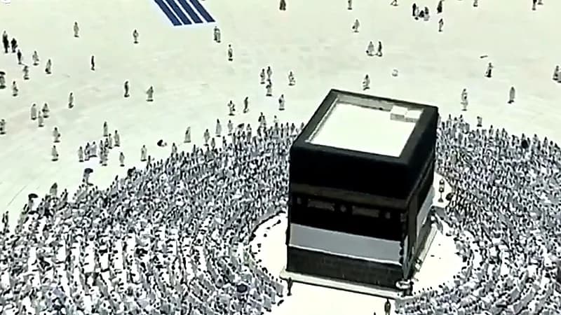 تعامد الشمس على الكعبة المشرفة اليوم   ..  فيديو