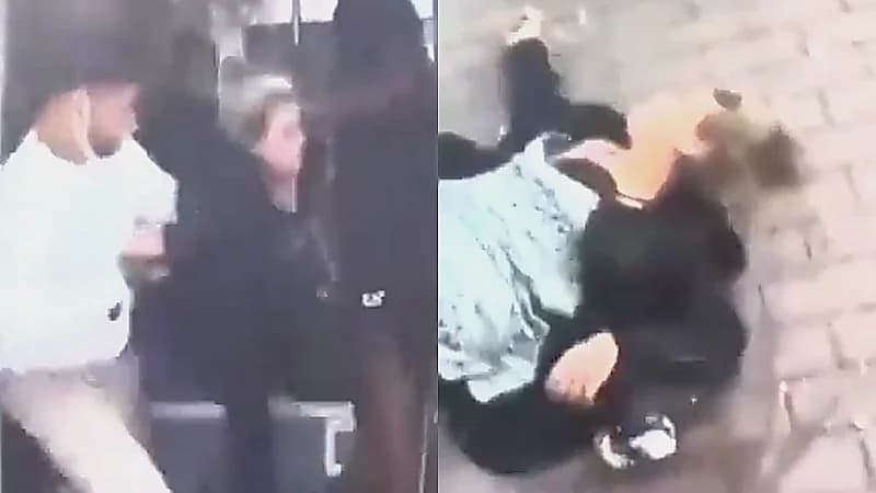 شاب يسحب سيدة حامل من الحافلة ويلقيها أرضًا في فرنسا  ..  فيديو